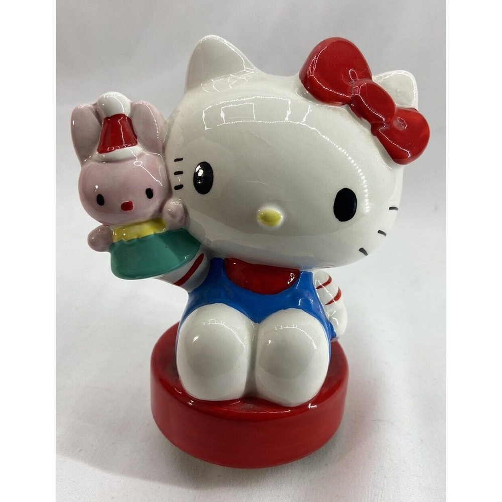 1984 Ceramic Hello Kitty‎ music box  "Somewhere over the rainbow"- Japan *Rare*